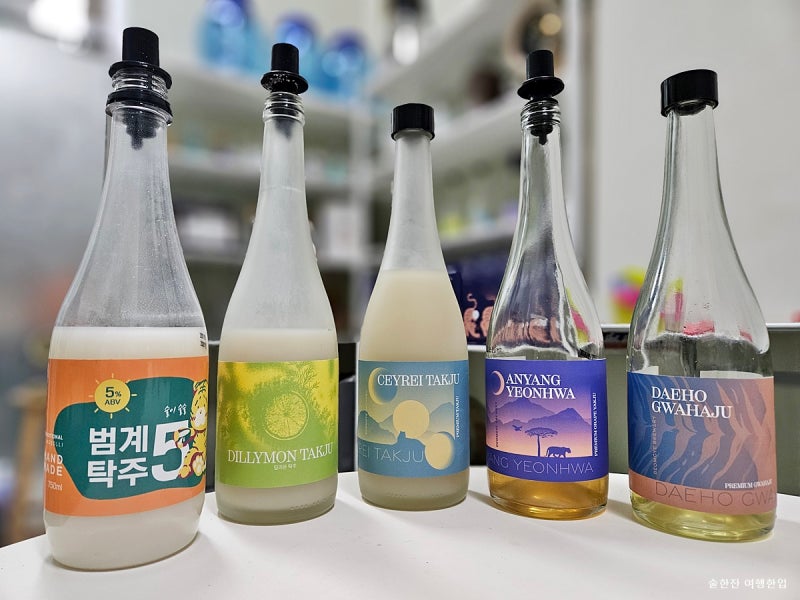 딜리몬 탁주와 안주의 조합