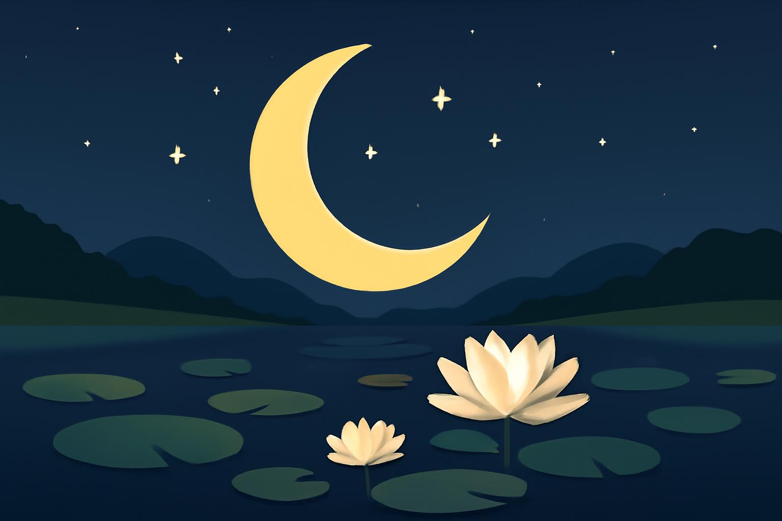 화명생태공원 연꽃단지 야경 일러스트 / 출처: 비건뉴스